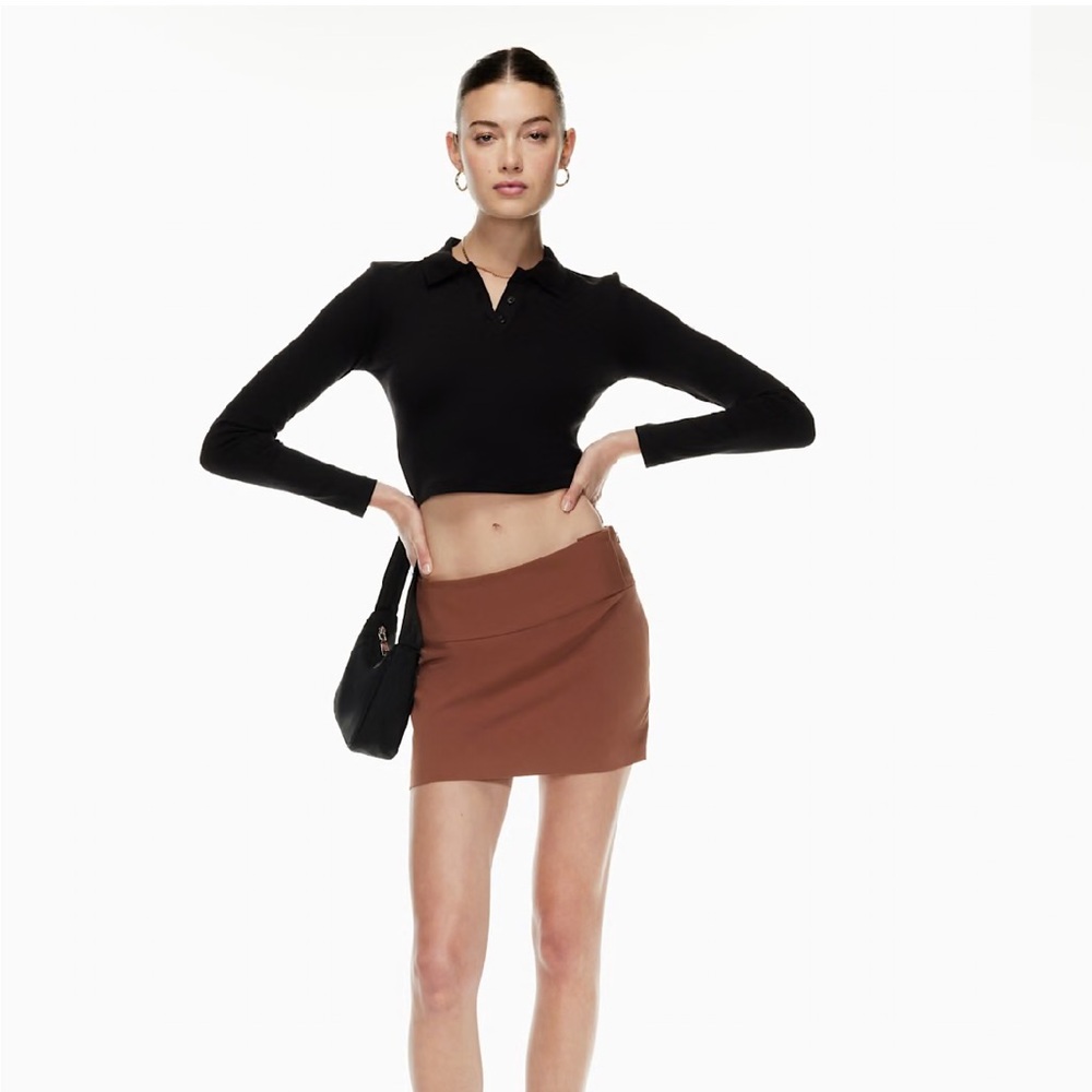 Aritzia Sunday Best Hugo Longsleeve | DARK BLUE polo shirt